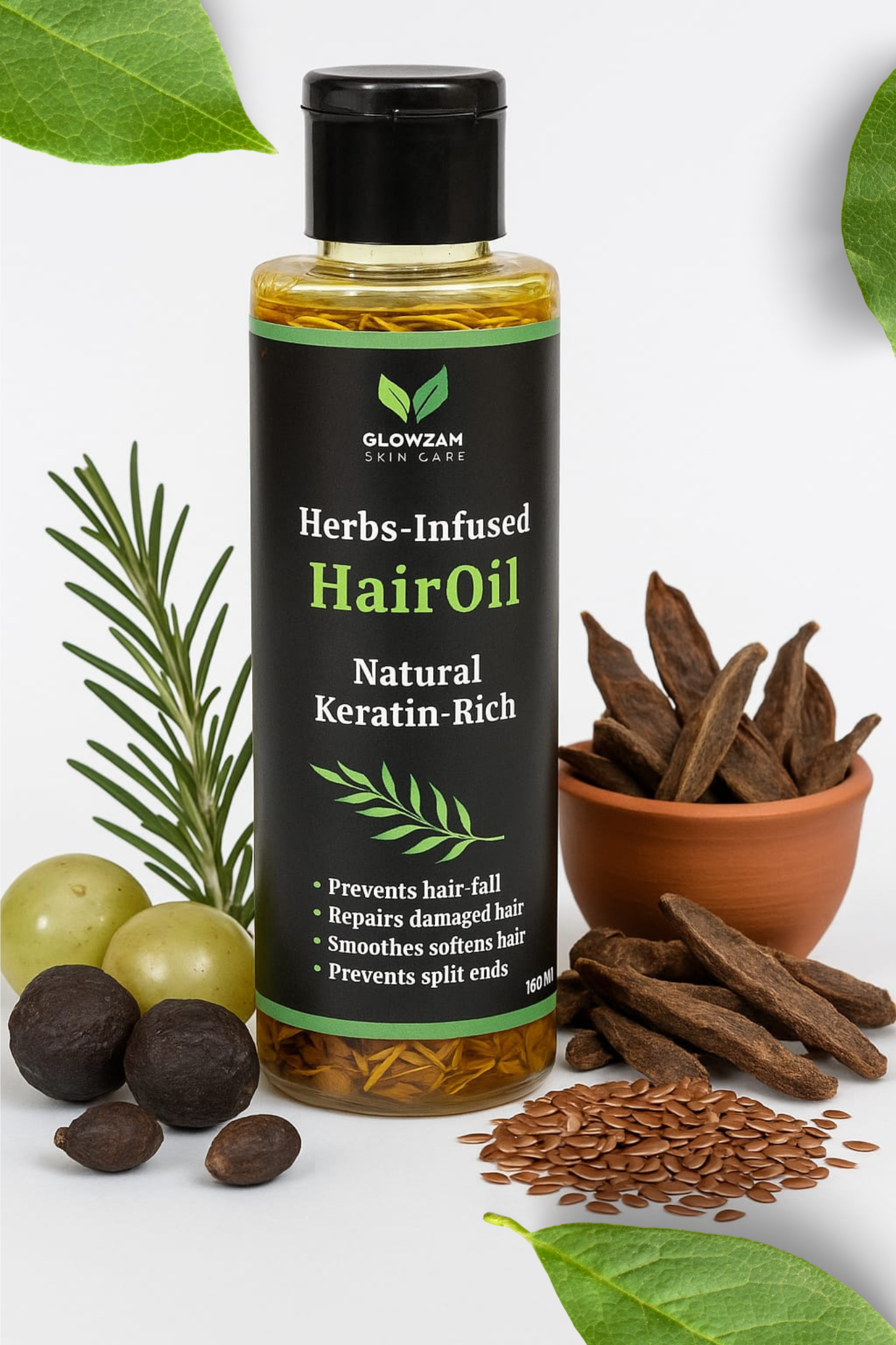 HERBS-INFUSED HAIR OIL