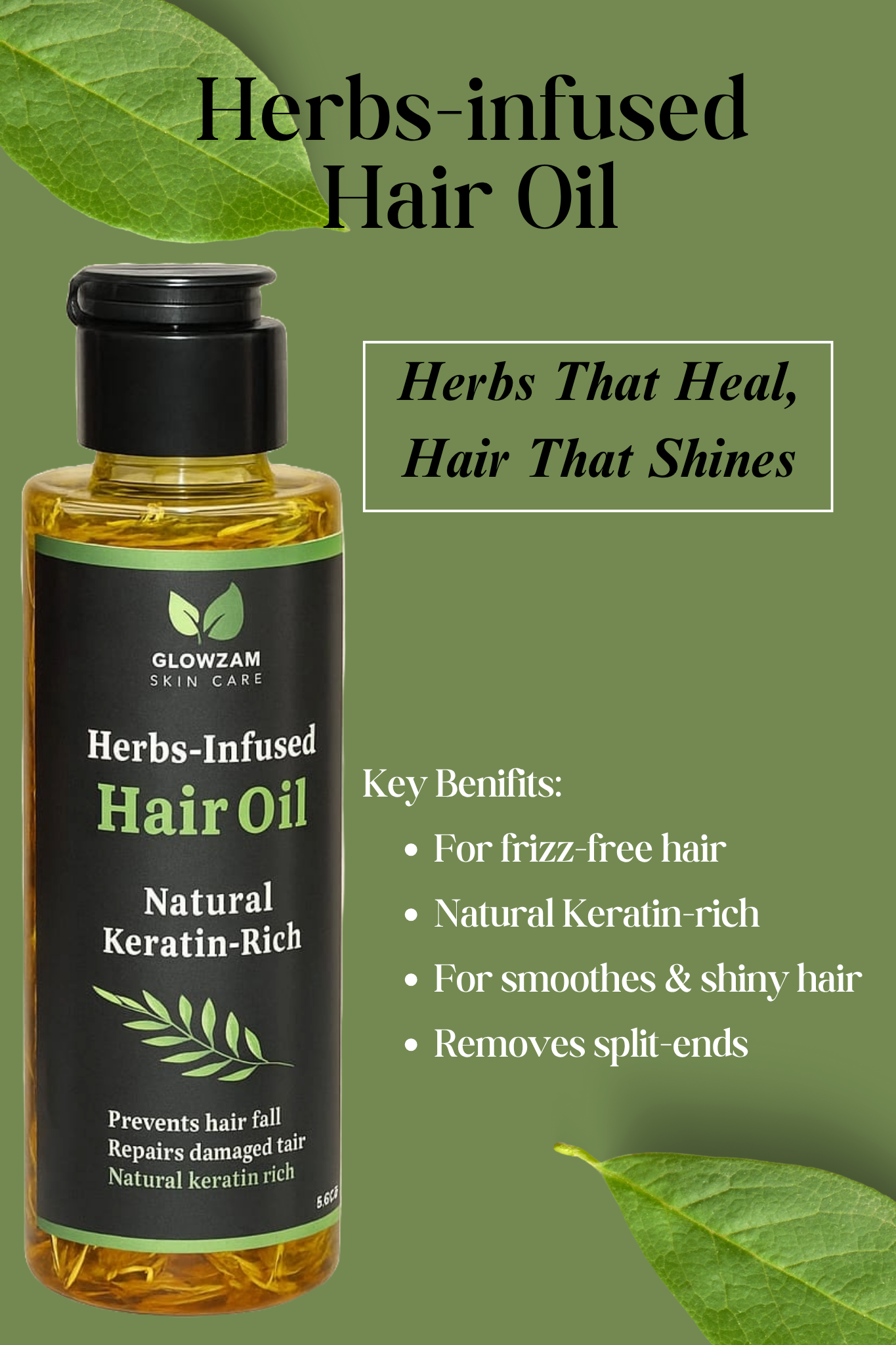 HERBS-INFUSED HAIR OIL